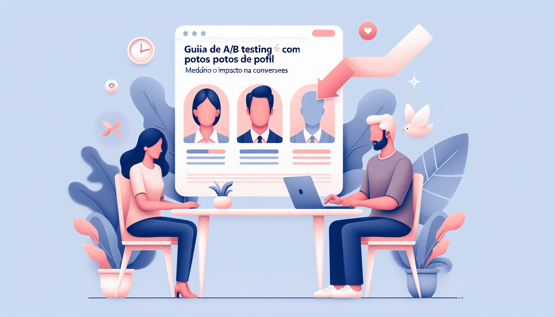 Dashboard mostrando resultados de A/B test de fotos de perfil