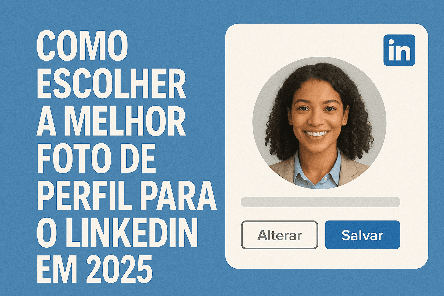 Pessoa analisando foto de perfil profissional no LinkedIn