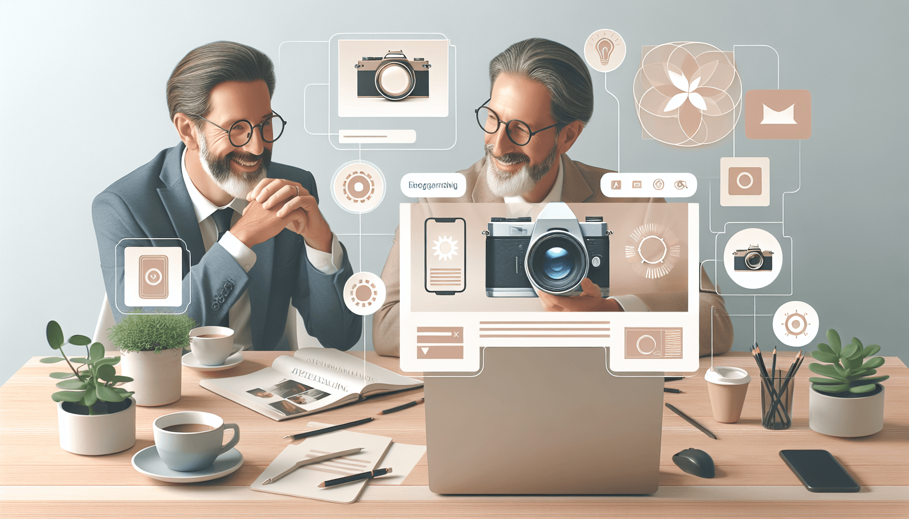 Collage mostrando diferentes tendências de fotografia profissional