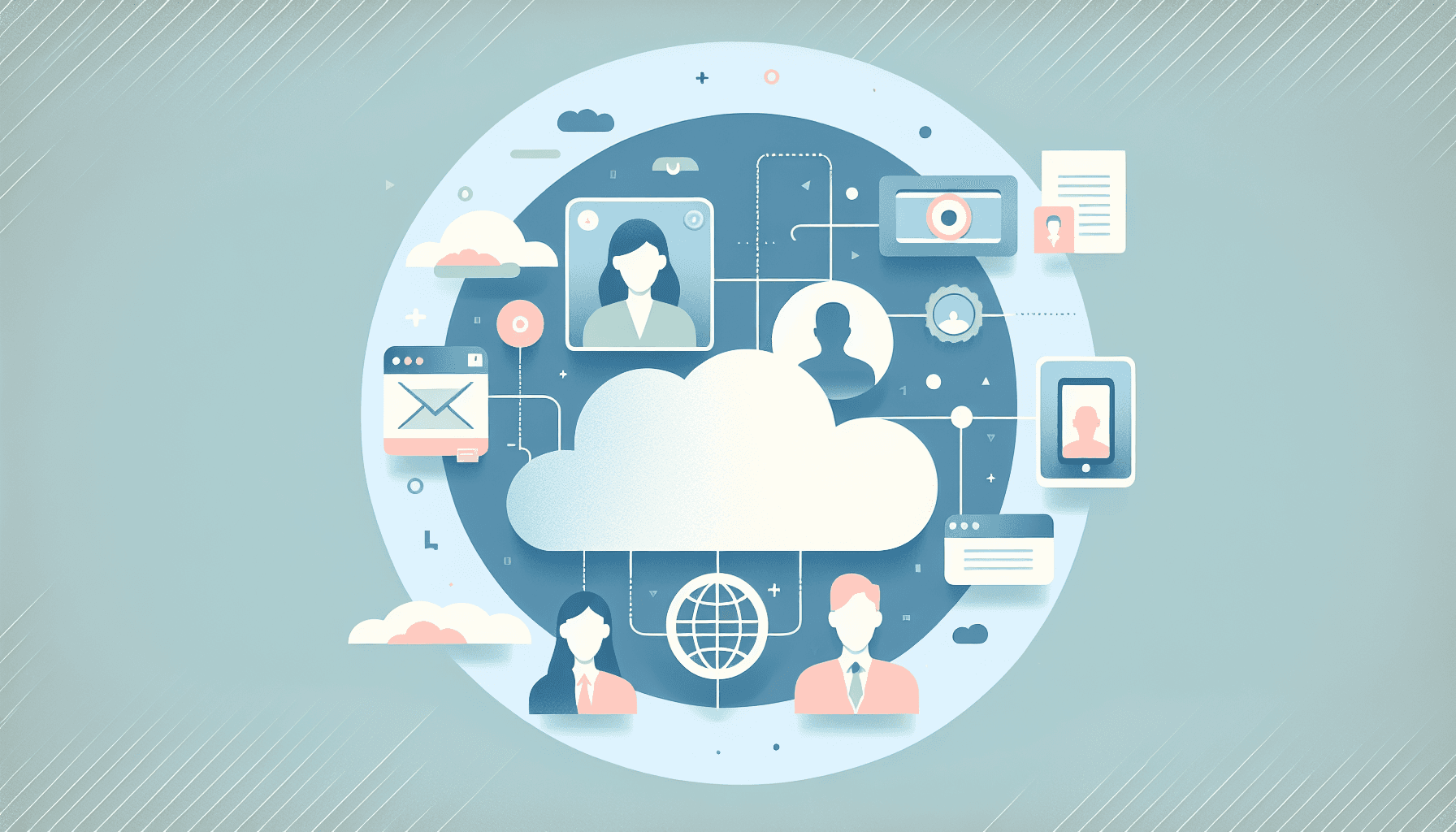 Cadeado digital protegendo arquivos de imagem em nuvem